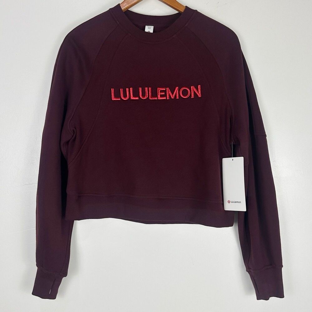 NEW Lululemon Scuba Oversized Pullover Sweater Sz XS/S Garnet Woodmark LW3HSXS